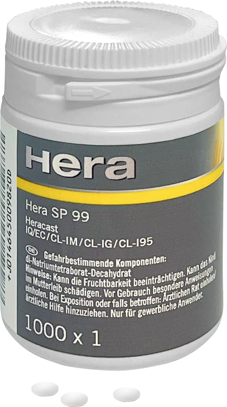 Hera SP 99 Packung 1000 Stück klein für Heracast EC, CL-IG/I 95 und Heracast IQ