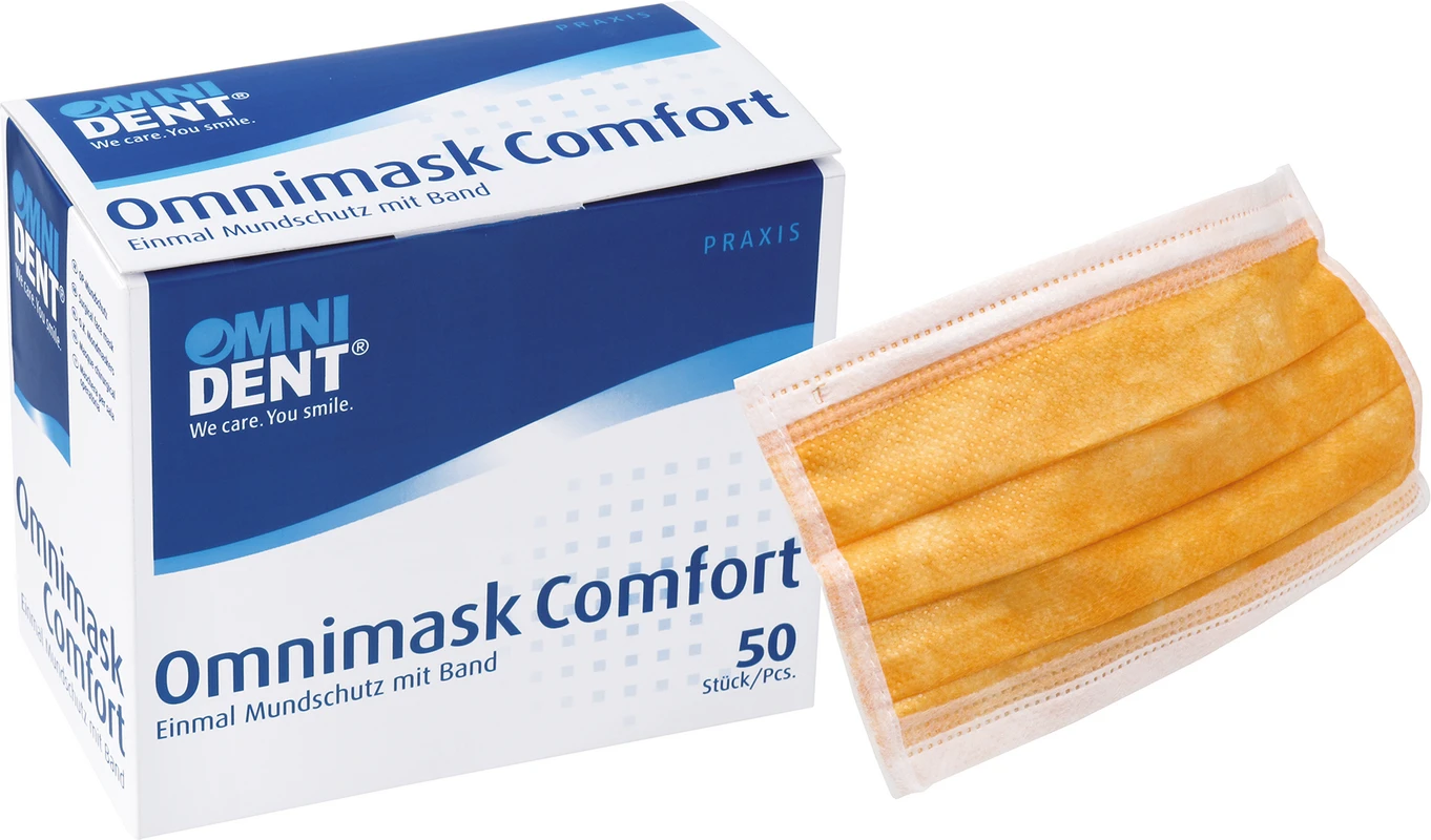 Omnimask Comfort Packung 50 Stück orange mit Band