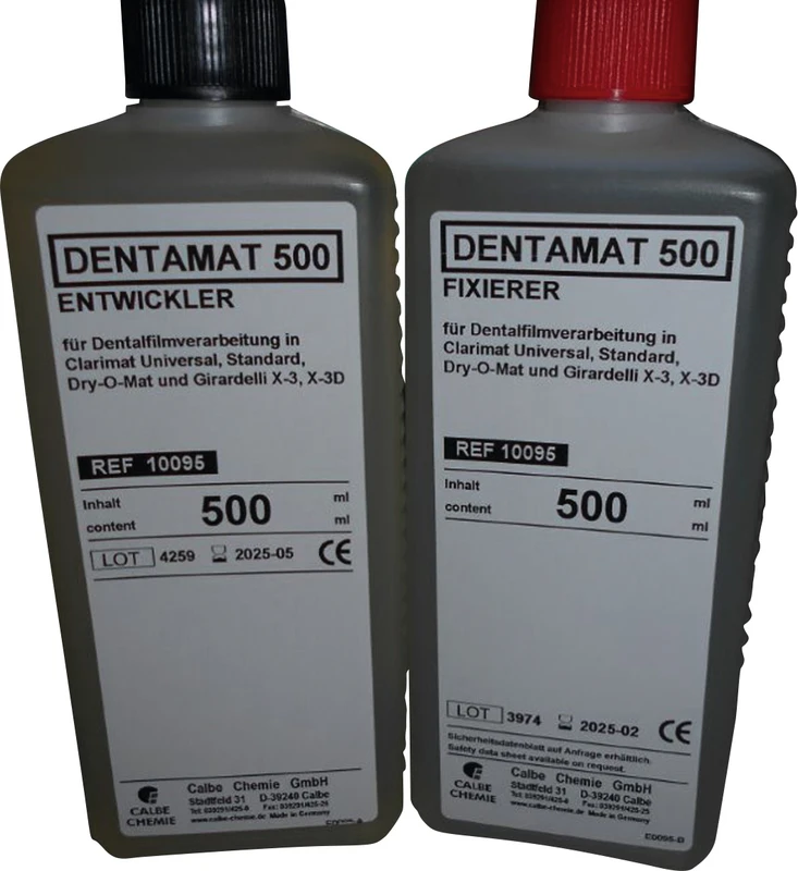 Dentamat 500 Entwickler Set 5 x 500 ml Entwickler, 5 x 500 ml Fixierer Dentamat 500 Entwickler Röntgen-Bender