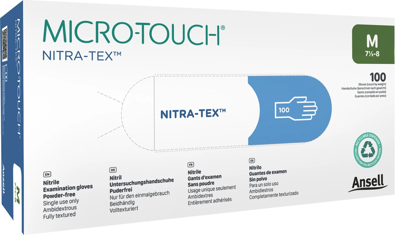 MICRO-TOUCH® Nitrax-Tex™ Packung 100 Stück puderfrei, blau, L