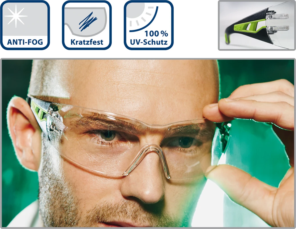 Hager iSpec® Pure Fit Stück Brille, Fassung hellgrau/grau, Scheibe farblos