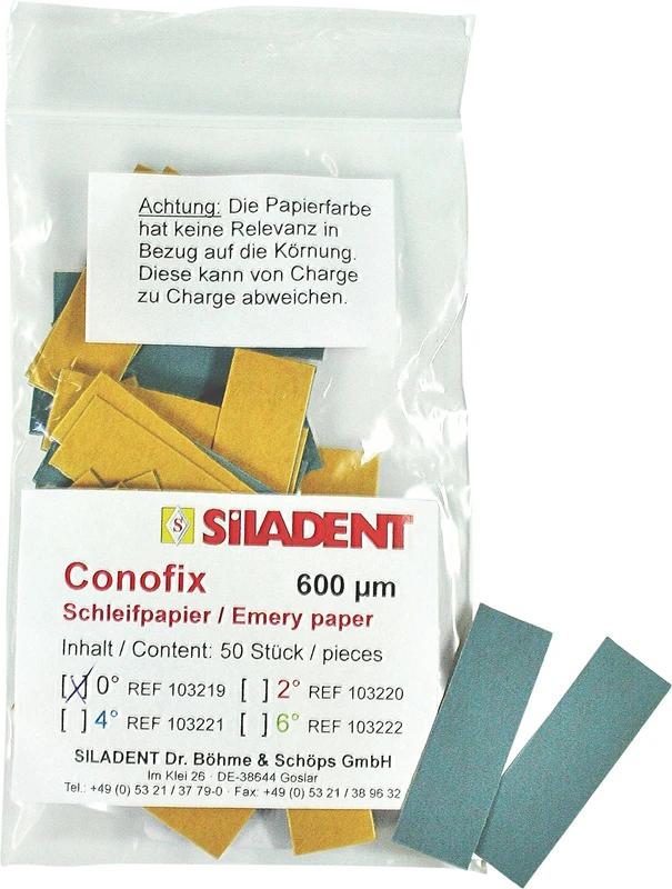 Conofix Packung 50 Stück 0°, 600 µm