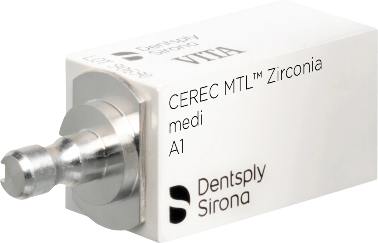 CEREC MTL™ Zirconia Packung 2 Stück medi A1 CEREC MTL™ Zirconia Dentsply Sirona