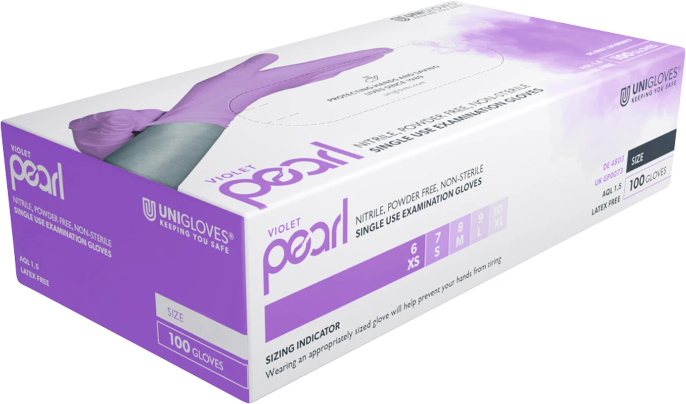 VIOLET PEARL Packung 100 Stück puderfrei, violett, XL