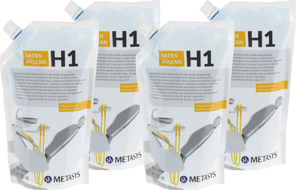 GREEN&CLEAN H1 Nachfüllpackung 4 x 500 ml Beutel