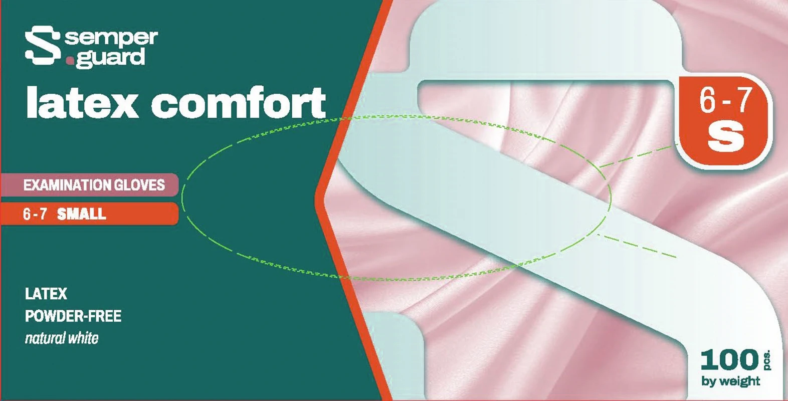 Semperguard® Latex comfort Packung 100 Stück naturweiß, puderfrei, S