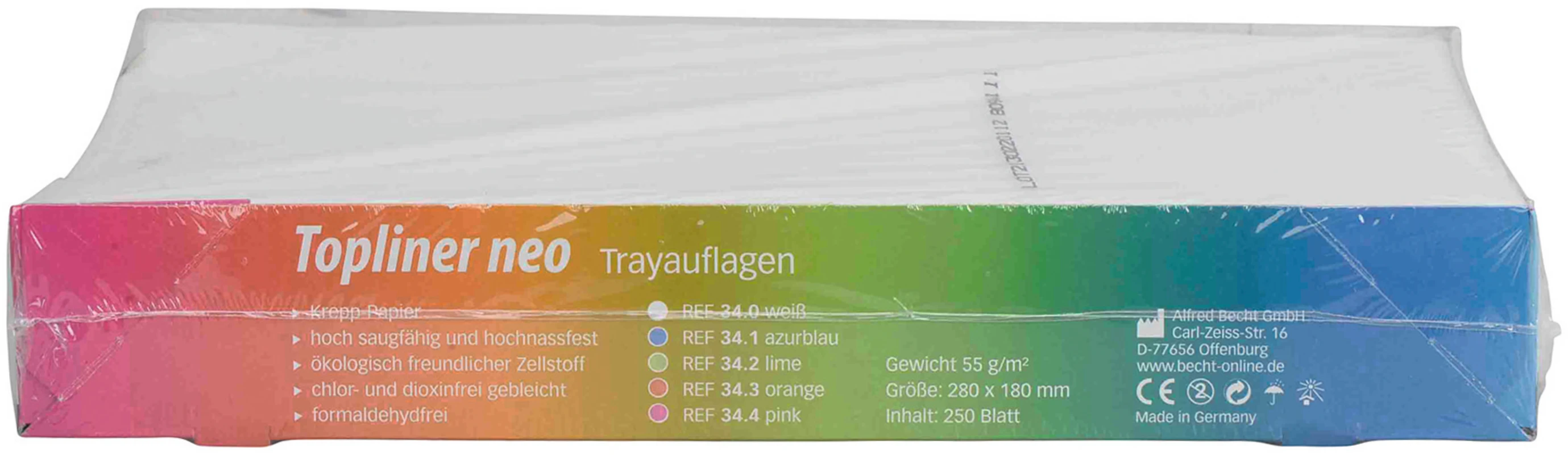 Topliner neo Packung 250 Stück 28 x 18 cm, weiß