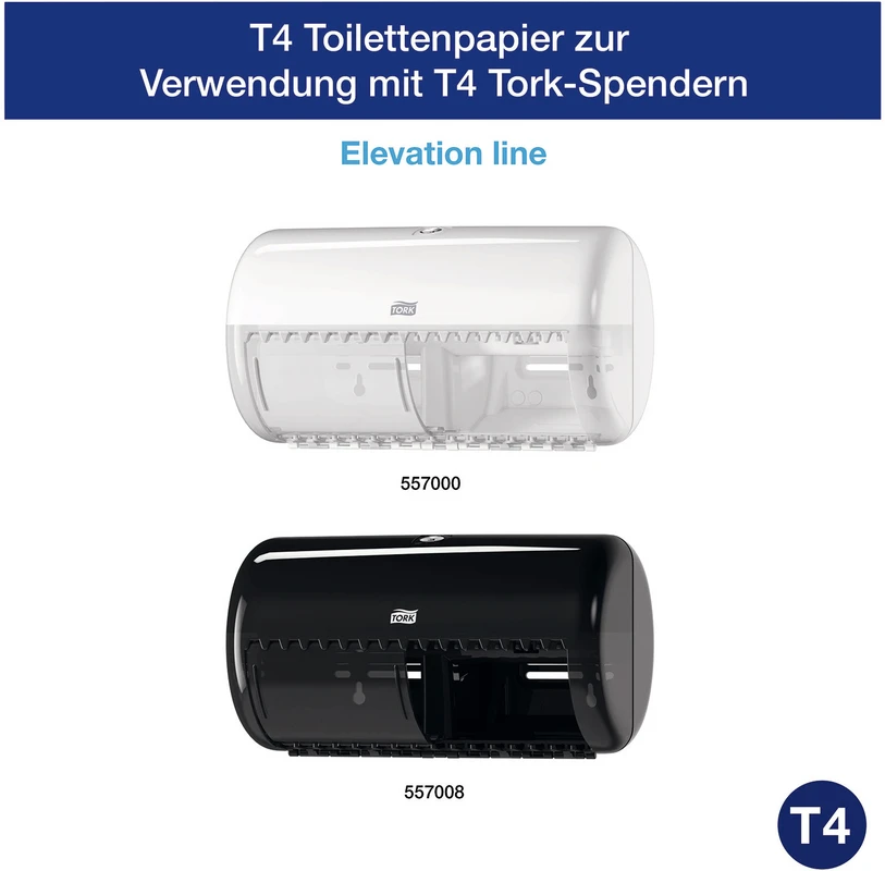 TORK® Premium Kleinrollen Toilettenpapier extra weich  Karton 9 x 8 Rollen 27,5 m, 3-lagig, 11 x 9,4 cm, weich, geprägt, weiß