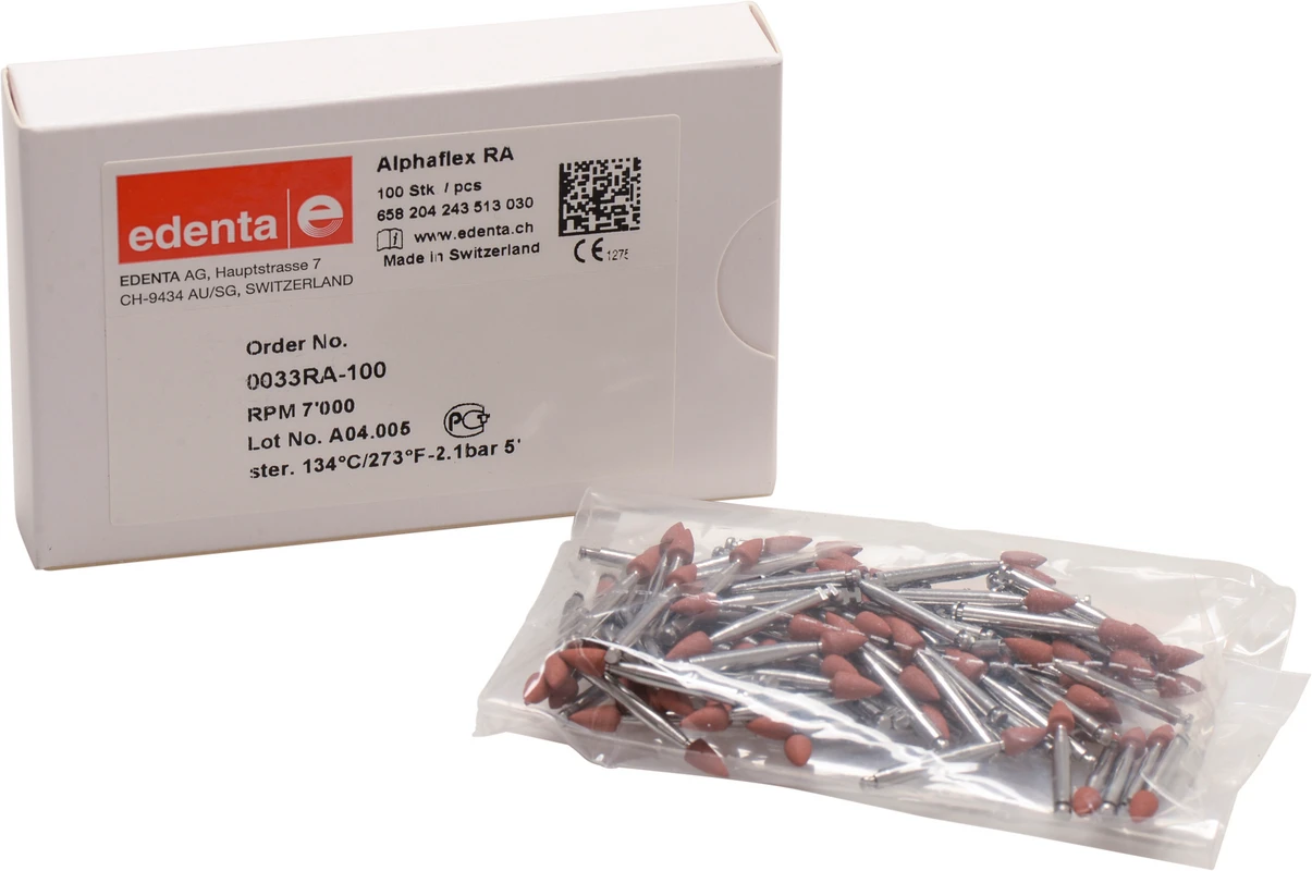 Alphaflex Packung 100 Stück braun, RA, Figur 243, 6 mm, ISO 030