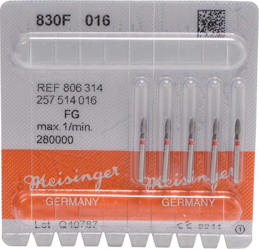 Diamanten 830 Packung 5 Stück rot fein, FG, Figur 257 Birne, 4,5 mm, ISO 016 Humble Zahnbürstenetui Bambus The Humble