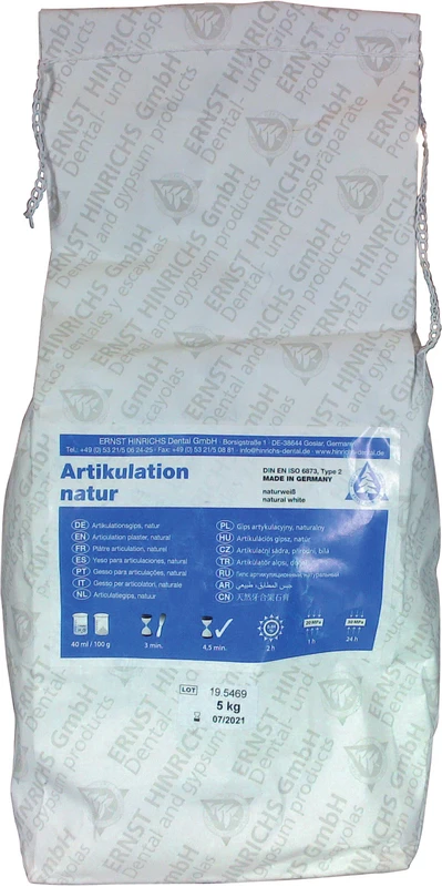 Artikulationsgips - natur Beutel 5 kg