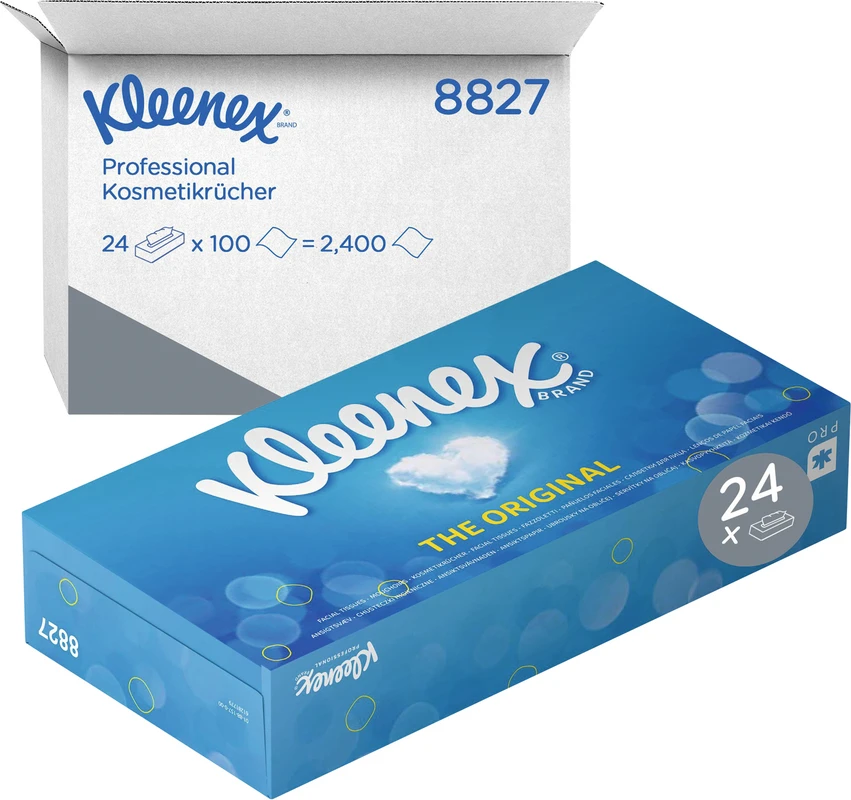 Kleenex® Kosmetiktücher Zupfbox 100 Stück (L x B) 20,6 x 20 cm