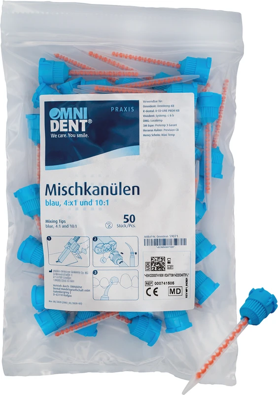 Omni Mischkanülen blau 4:1/10:1 OMNIDENT