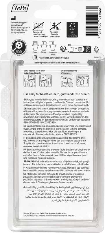 TePe® Interdentalbürsten Angle™ Packung 6 Stück grün, Ø 0,8 mm