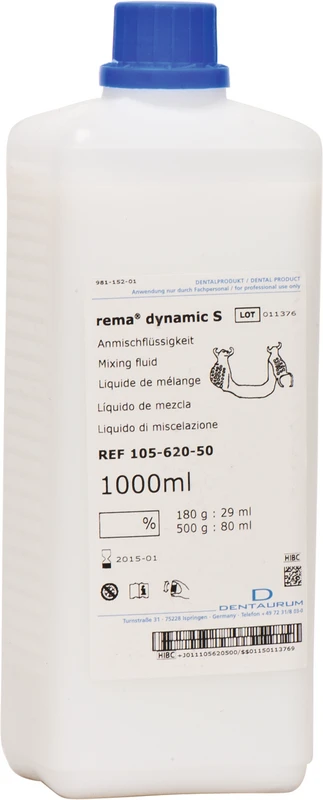 rema® dynamic S Flasche 1 Liter Flüssigkeit rema® dynamic S Dentaurum