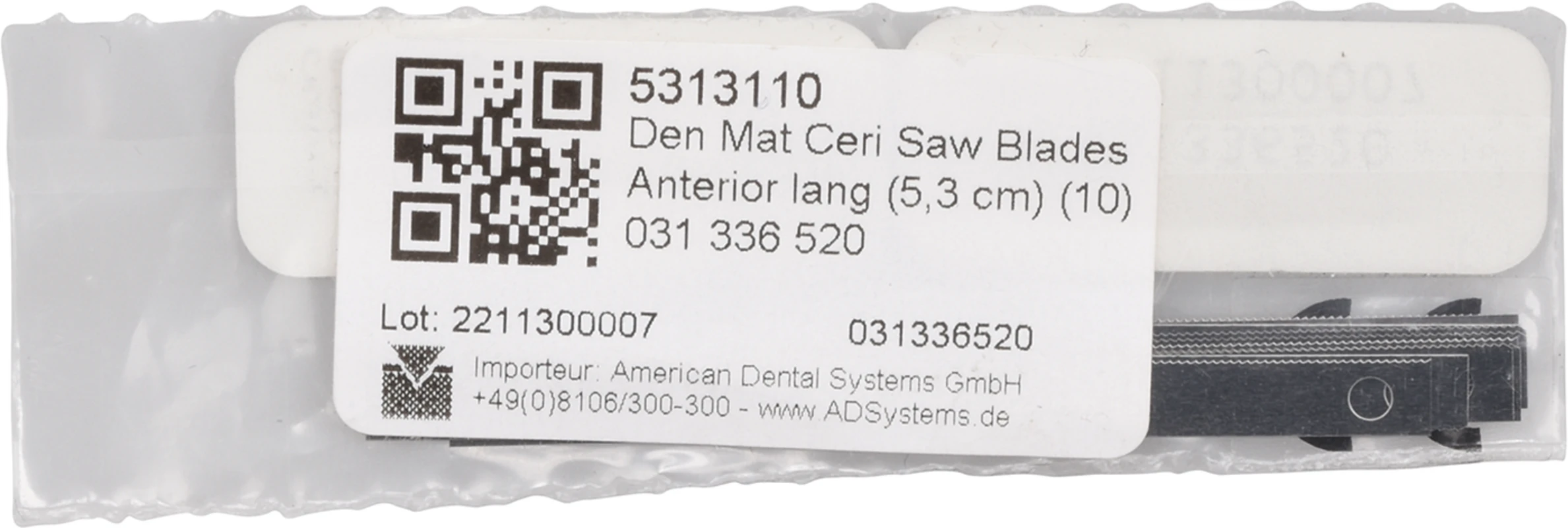 Ceri-Saw Packung 10 Blades Anterior lang