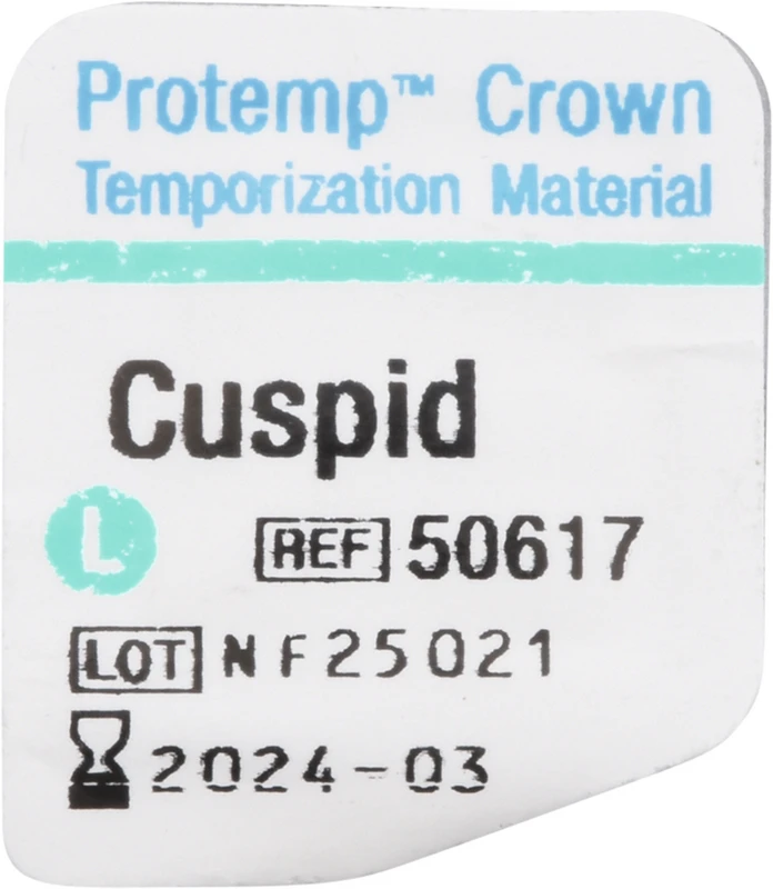 Protemp™ Crown Packung 5 Stück Eckzahn L, 1 Stückmesslehre
