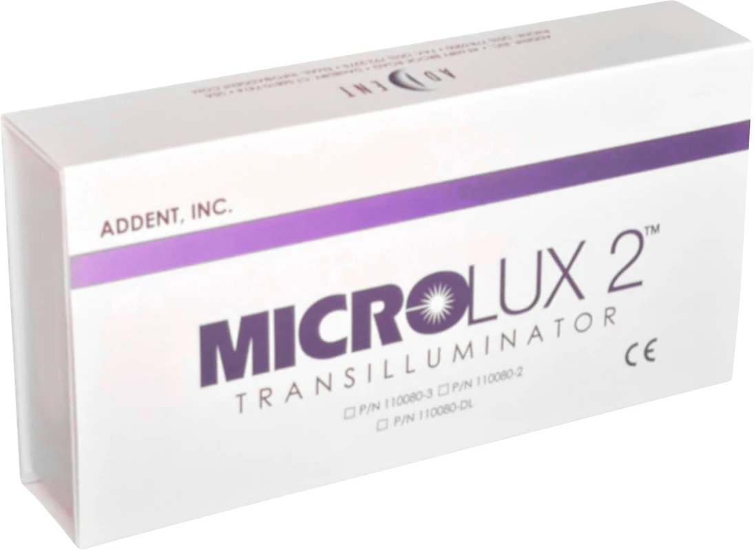 MICROLUX 2™ Stück mit Lichtleiter Ø 3 mm, Batterien, Clip