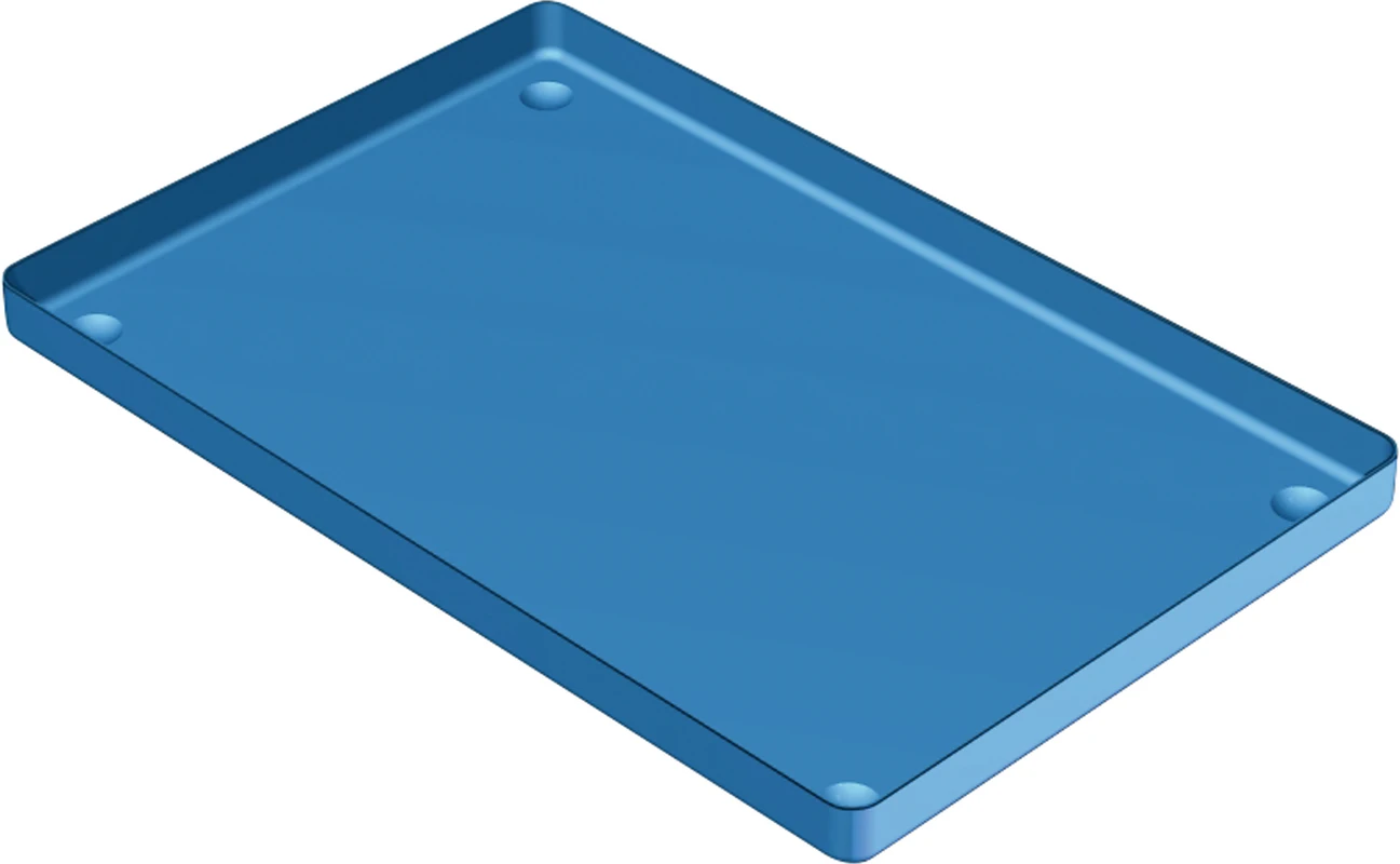ALUMINIUM TRAY Stück Tray blau, 28 x 18 cm