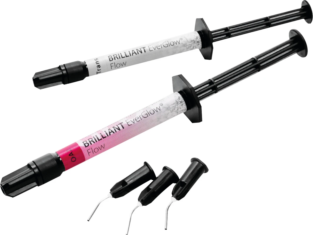 BRILLIANT EverGlow™ Flow Packung 2 g Spritze A3,5/B3, Applikationsnadeln