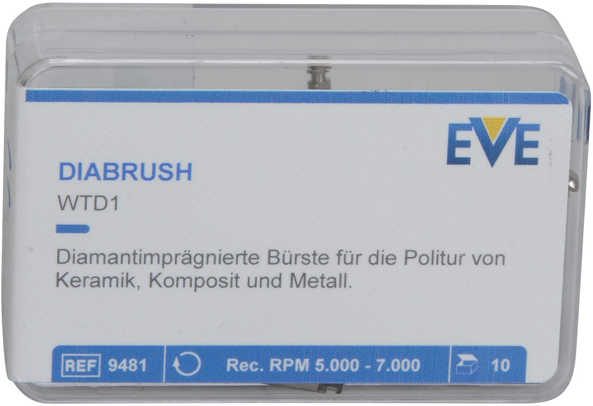 EVE DIABRUSH Packung 10 Stück fein, RA, Figur umgekehrter Kegel, 6 x 5,5 mm