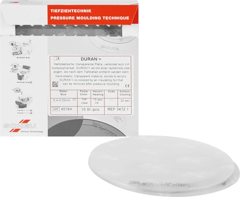 DURAN®+ Packung 10 Stück Ø 125 mm, Stärke 0,4 mm
