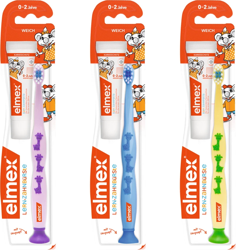 elmex® Lern-Zahnbürste Stück inklusive 12 ml elmex Baby-Zahnpasta