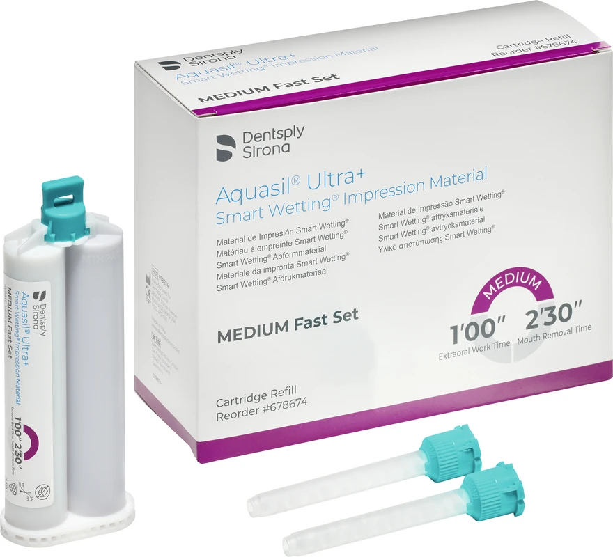 Aquasil® Ultra+ Nachfüllpackung 4 x 50 ml Doppelkartusche Medium Fast Set, Zubehör