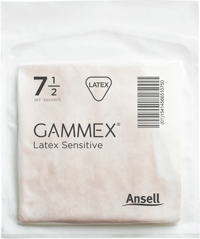 Gammex® Latex Sensitive Packung 50 Paar puderfrei, braun, Größe 6,5