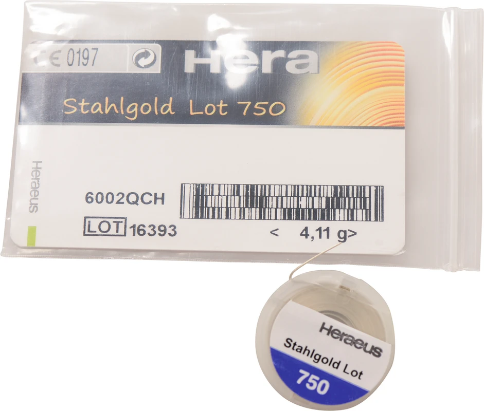 Stahlgold Packung 4 g LOT 750