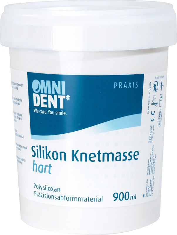 Silikon Knetmasse Dose 900 ml ohne Härter hart, Shore 70, gelb