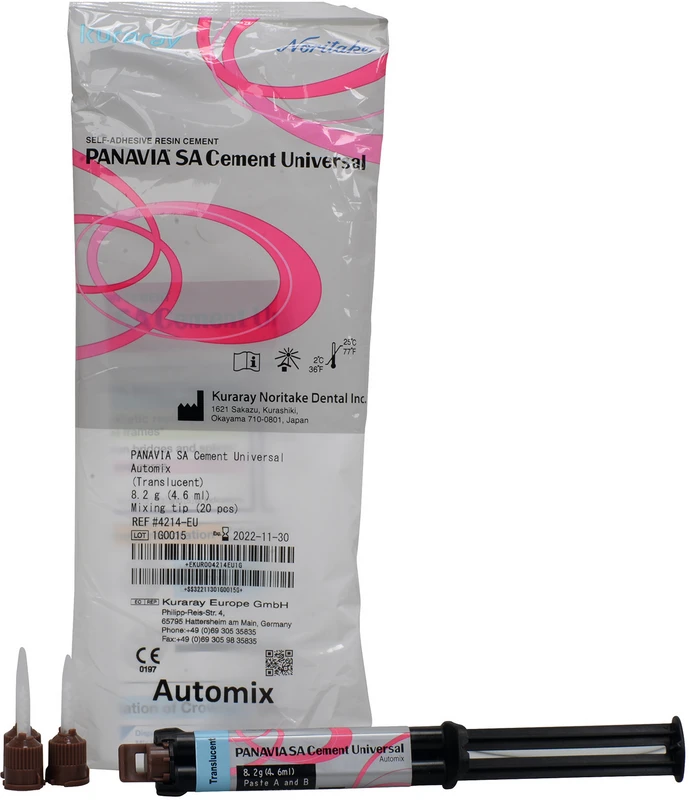 PANAVIA™ SA Cement Universal Packung 8,2 g/4,6 ml Spritze transluzent, 20 Mixing Tips
