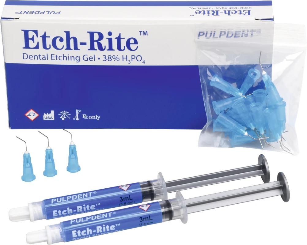 Etch Rite™ Packung 2 x 3 ml Spritze 38 %, 25 Nadelansätze