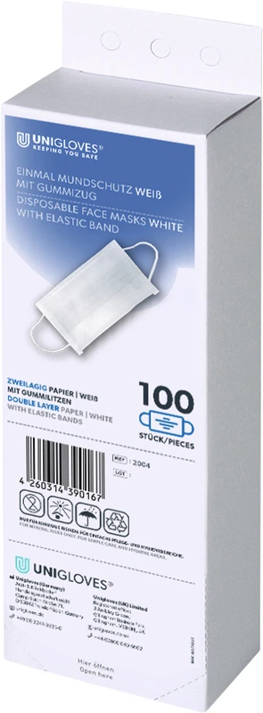 Einmal Mundschutz Spenderbox 100 Stück 2-lagig Skalpellklingen B. Braun