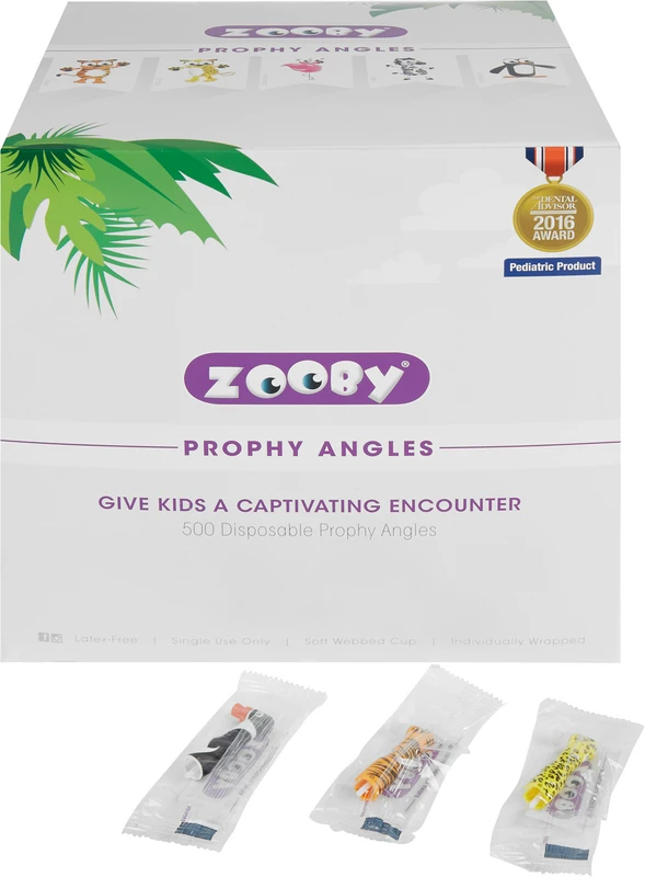 Zooby® Kinder Einweg-Winkelstücke Packung 500 Stück sortiert