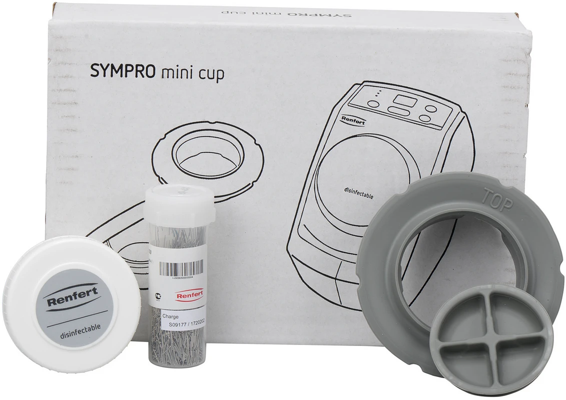 SYMPRO Mini-Becher Set inklusive Adapterring, Reinigungsnadeln