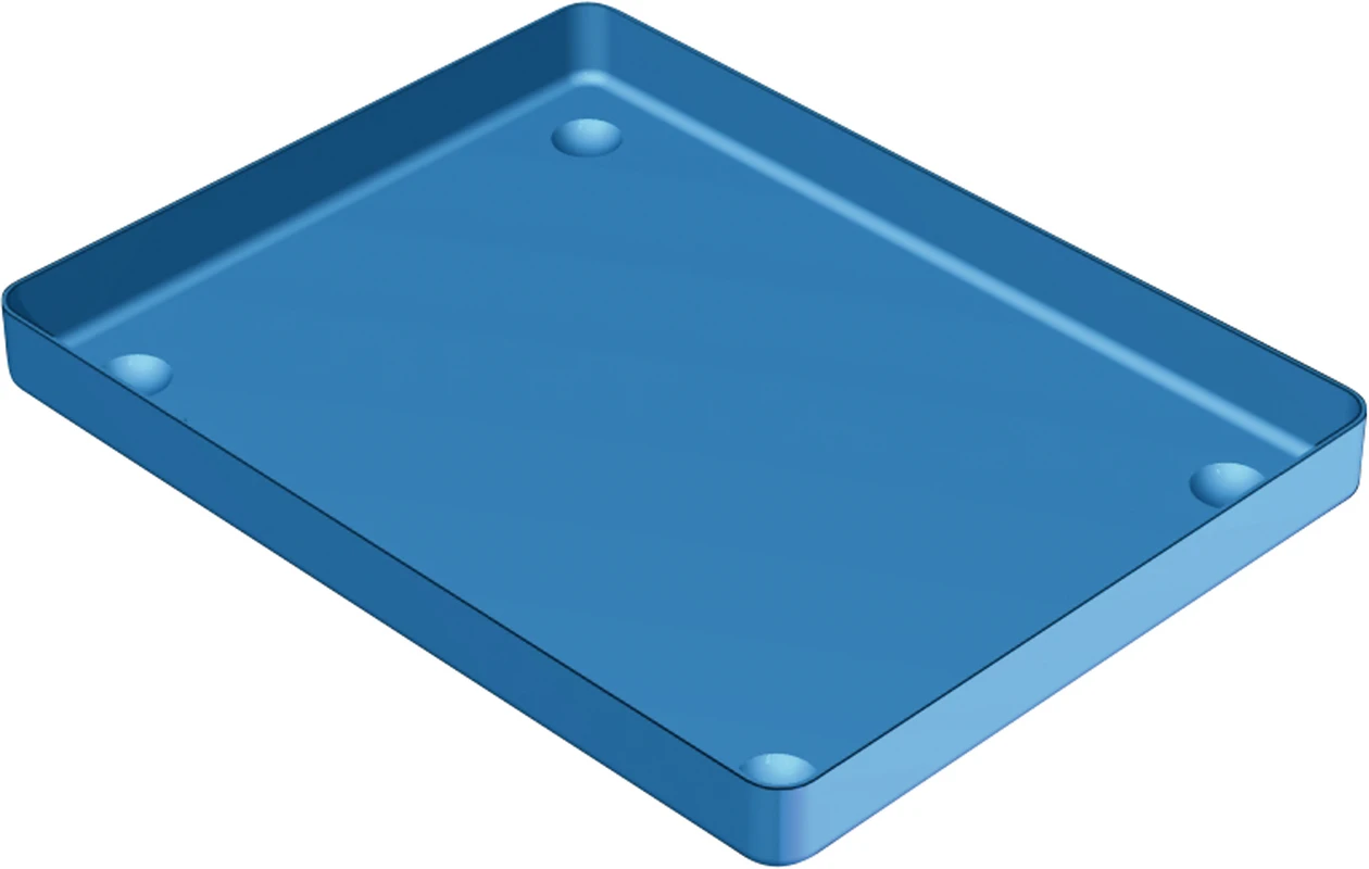 ALUMINIUM TRAY Stück Tray blau 18 x 14 cm