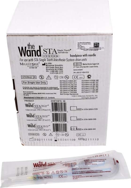The Wand STA Packung 50 Handstücke, 50 Kanülen braun, 30G 1"
