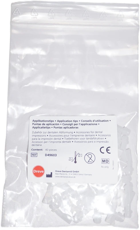 Stone Bite Applikationstips Packung 40 Stück transparent