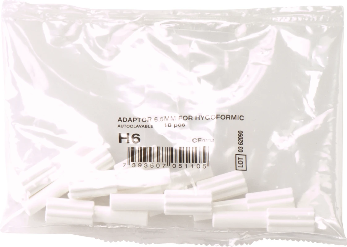 Hygoformic Adapter Packung 10 Stück &Oslash; 6,5 mm, hart, PP, H6
