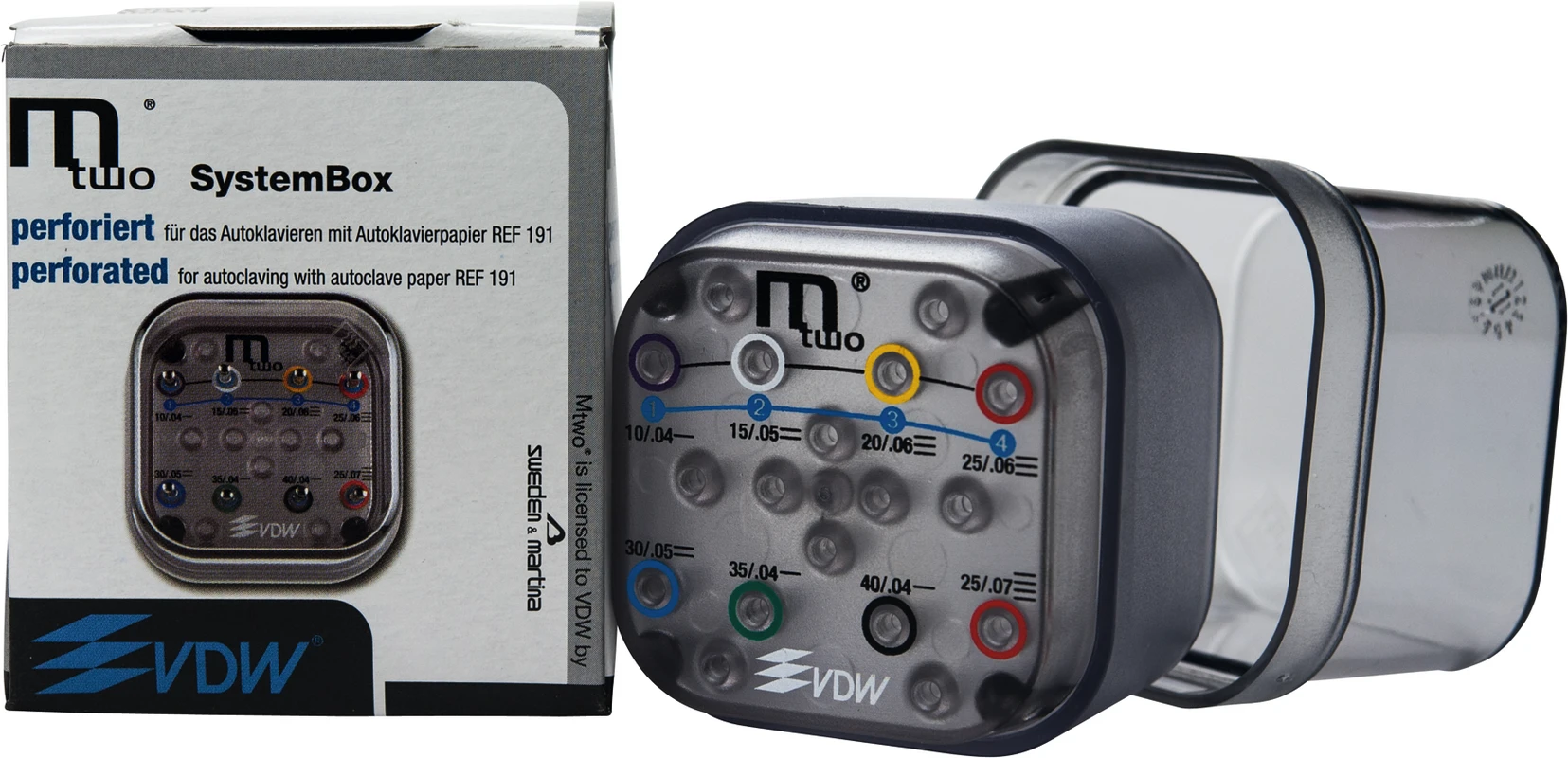 Mtwo® Systembox leer Stück mit Deckel transparent