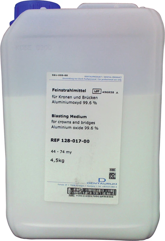 Aluminiumoxyd Kanister 4,5 kg weiß, 44 - 74 µm, Körnung 50