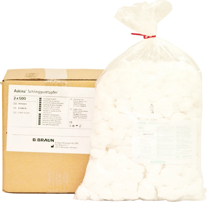 Askina® Schlinggazetupfer Packung 2 x 500 Stück unsteril, Pflaume