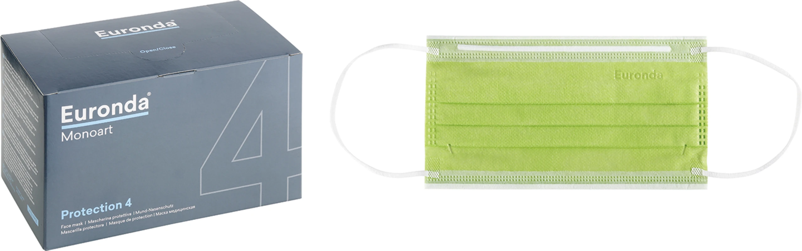 Monoart® Mundschutz Pro 4 Perfect Fit Box 50 Stück mit Gummizug, cedro