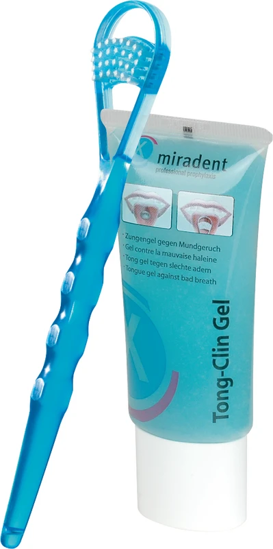 Tong-Clin® Gel Set 50 ml Gel, 1 Zungenreiniger blau transparent