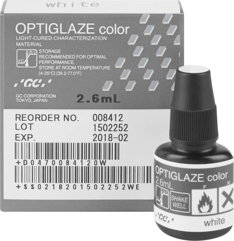 GC OPTIGLAZE® color Flasche 2,6 ml weiß
