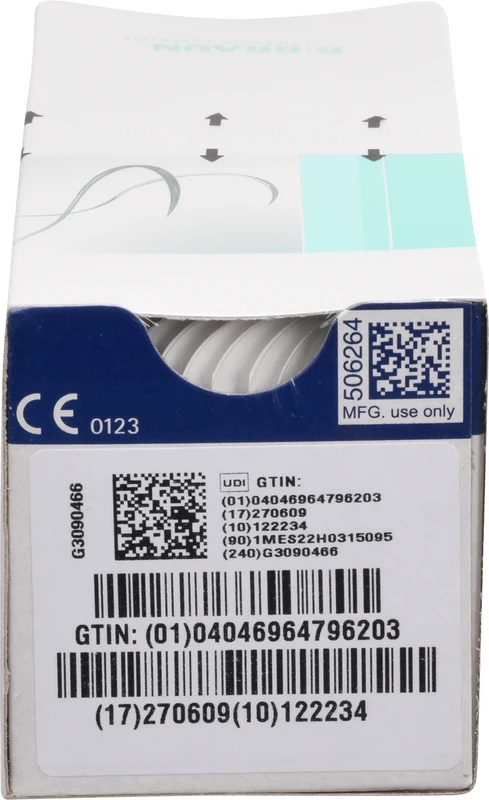 Optilene® Packung 12 Stück blau, 45 cm, GR19, gerade, Rundkörper, 19 mm, USP 5/0