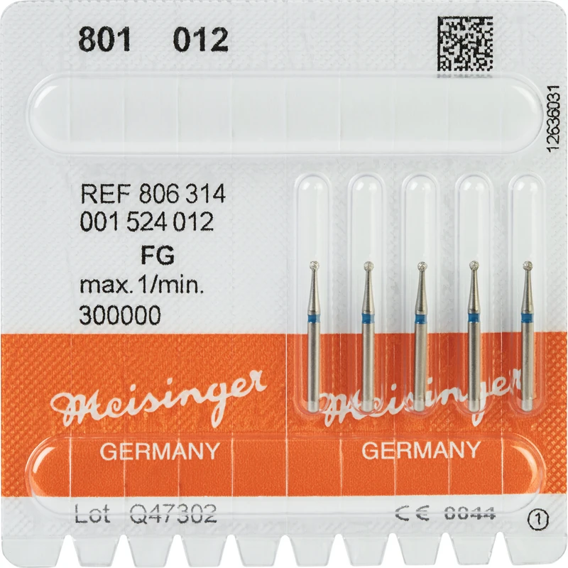 Diamanten 801 Packung 5 Stück blau mittel, FG, Figur 001 Rund, ISO 012