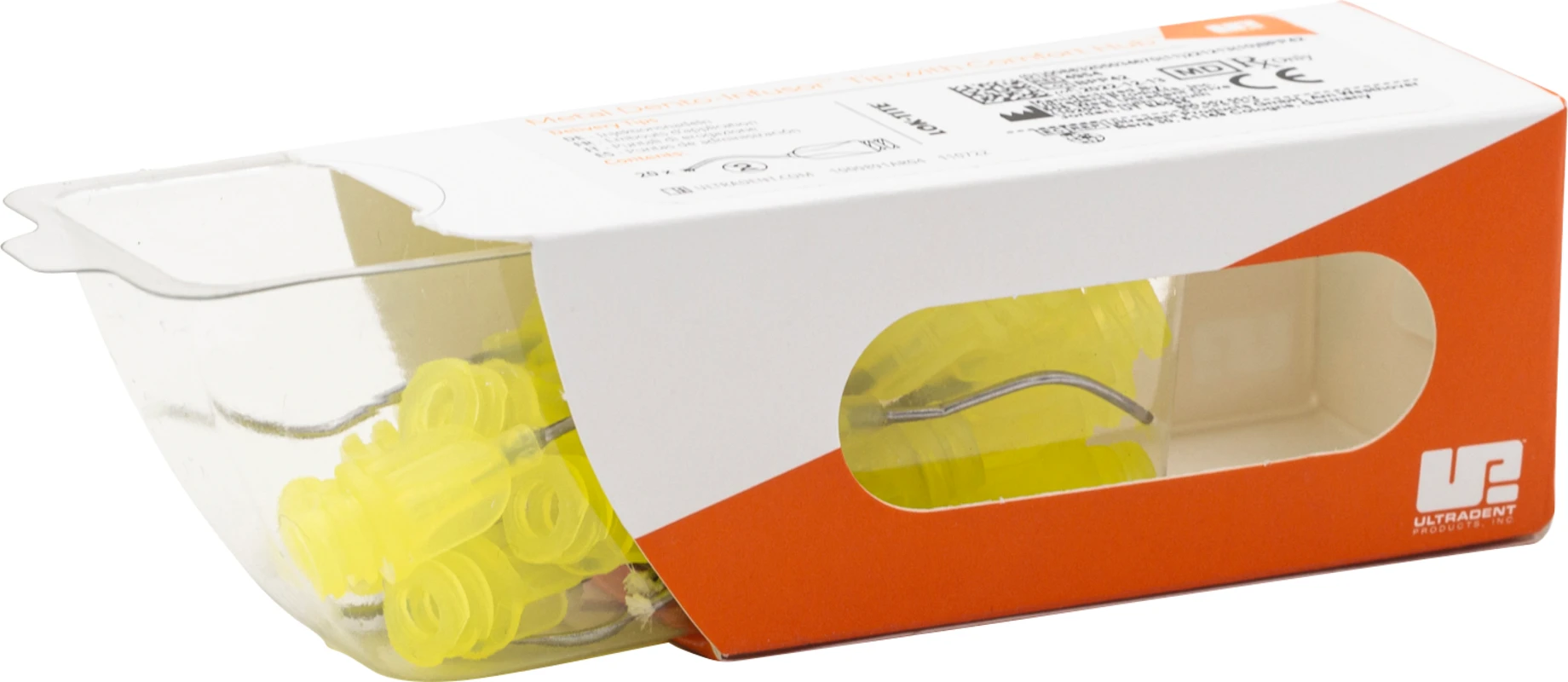 Metal Dento-Infusor™ Tip with Comfort Hub Packung 20 Stück gelb