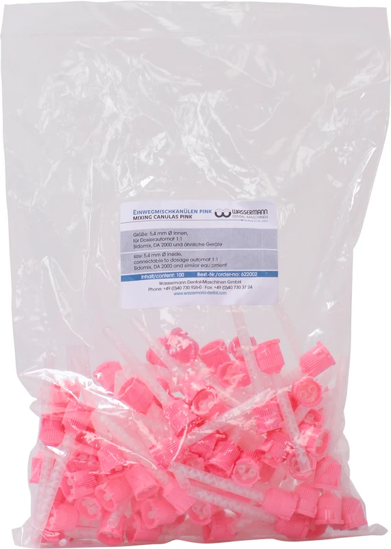 Sidomix Mischkanülen Packung 100 Stück pink